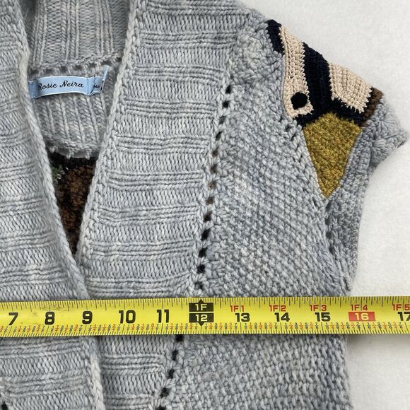 ROSIE NEIRA In Flight Mallard Duck Sweater ANTHROPOLOGIE Intarsia  S/M - Picture 7 of 11